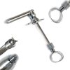 Aspirating Anesthetic Syringes CW Type Petite O Ring Handle Folding Moving Piston Cork Screw Tip Fixed Thread