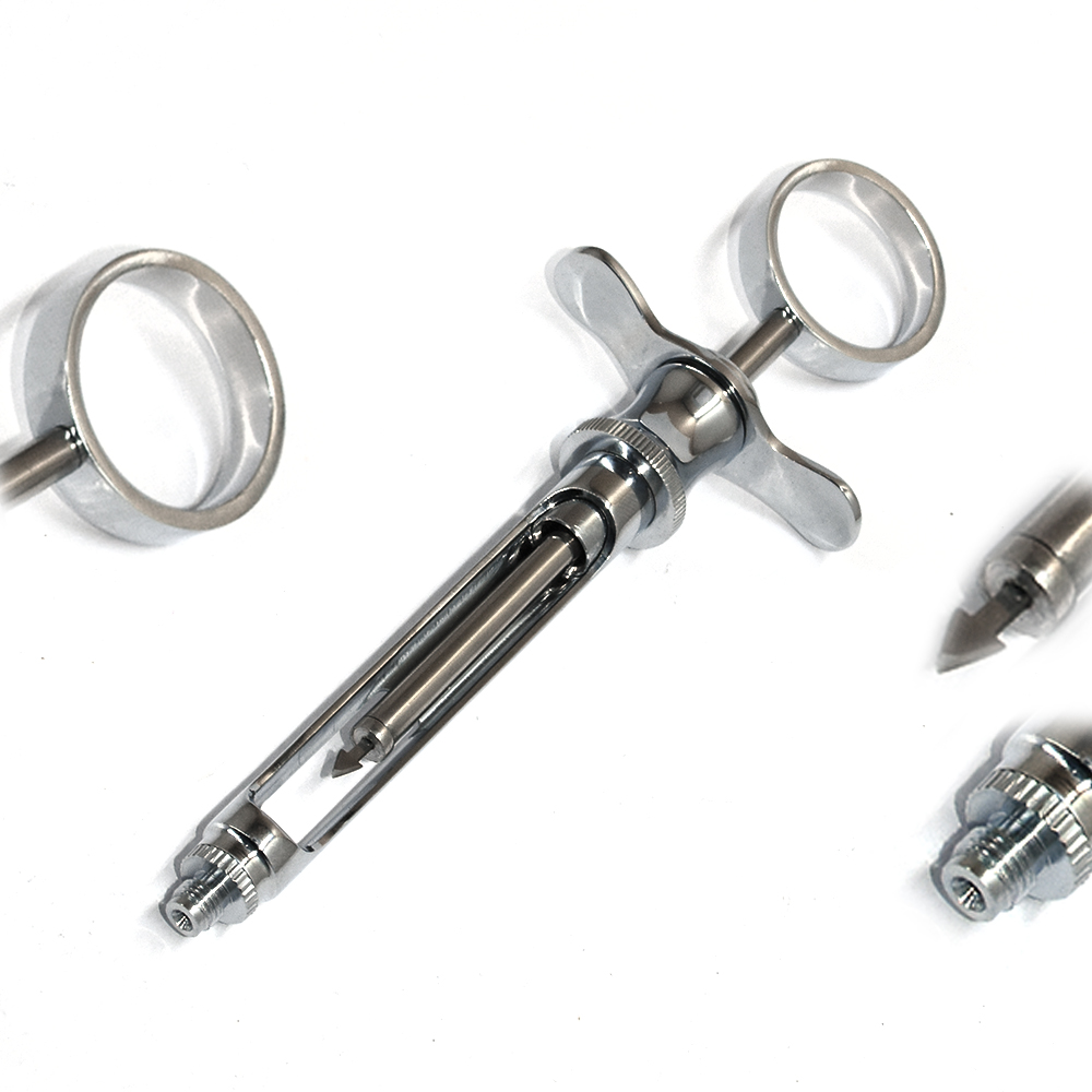 Aspirating Anesthetic Syringes CW Type O Ring Handle Arrow Tip Material Brass Aspirating Anesthetic Syringes CW Type O Ring Handle Arrow Tip Material Brass