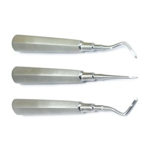 Heidbrink Dental Root Elevator Set of 3 Left,Right,Straight