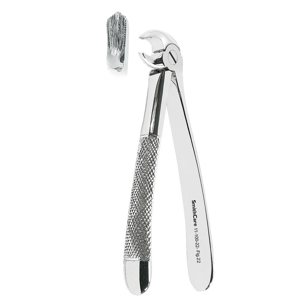 Dental Extracting Forcep English Pattern Lower molars Fig.22,Fig. 22L Routurier and Fig. 22R Routurier,Shown in Figures Dental Extracting Forcep English Pattern Lower molars Fig.22,Fig. 22L Routurier and Fig. 22R Routurier,Shown in Figures