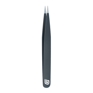 Black Coated Eyebrow Tweezer Pointed Standard